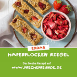 FRECHE FREUNDE Ekologiska jordgubbschips, frystorkade fruktchips, naturlig skivad torkad frukt utan tillsatt socker, vegan, laktosfri, glutenfri, paket med 12 (12 x 12g)