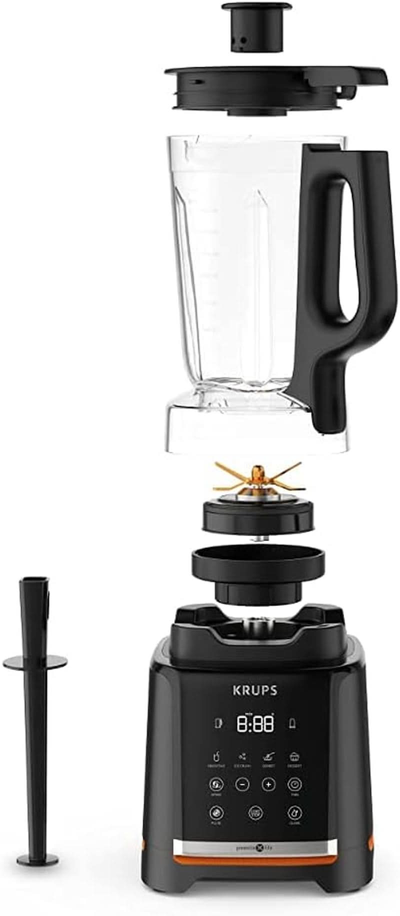 Krups Highspeed - Standmixer Infinymix KB9158 | 1600 W | 5 automatiska program + manuell inställning | Tritanbehälter | Inkl. Rezeptheft | Smoothies, shakes, krossad is | Schwarz Kitchen Naty Shop
