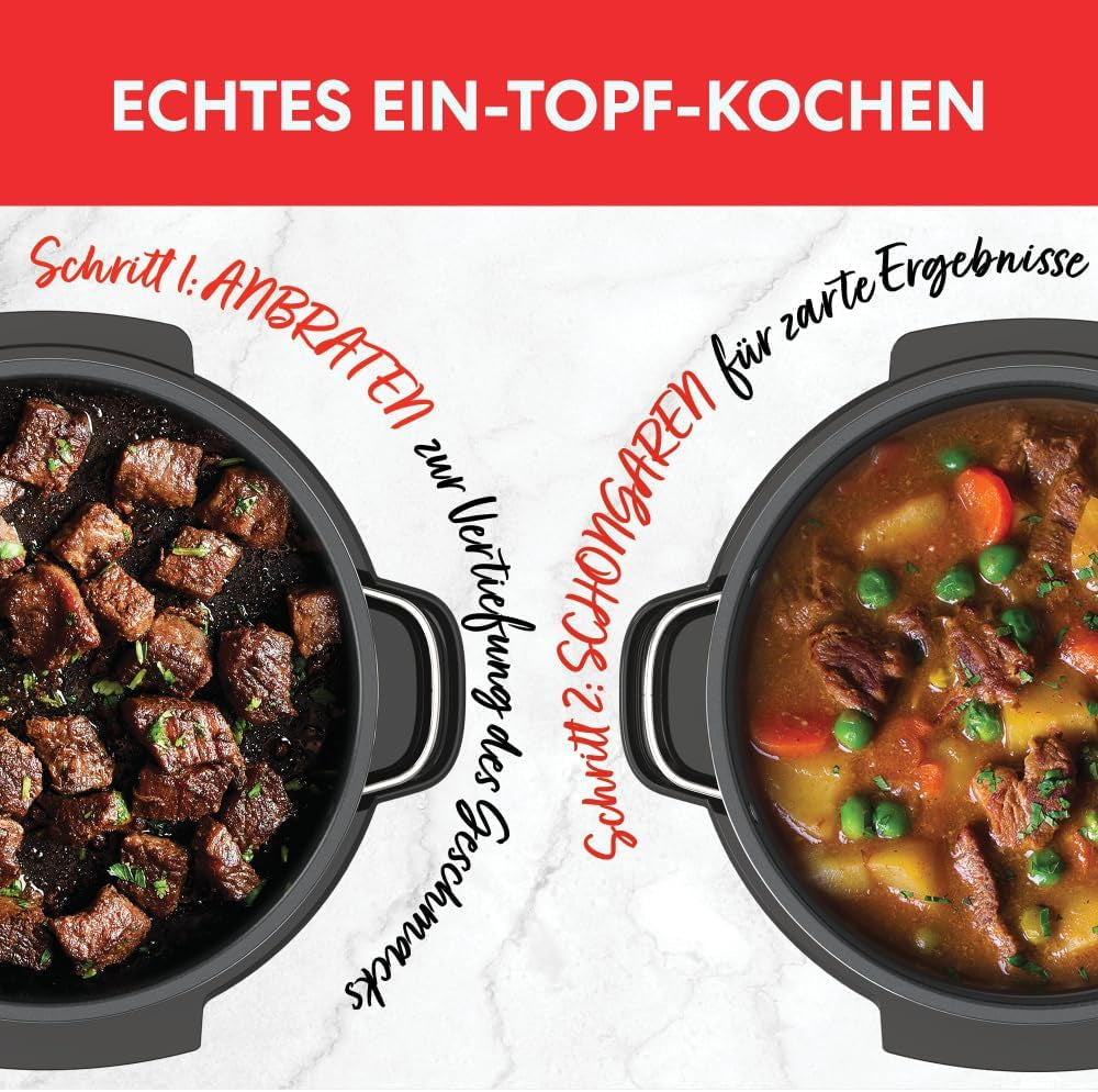 Instant Pot Superior Slow Cooker, 7,1 L Multicooker, 4 matlagningsfunktioner, 800W Slow Cooker Naty Shop