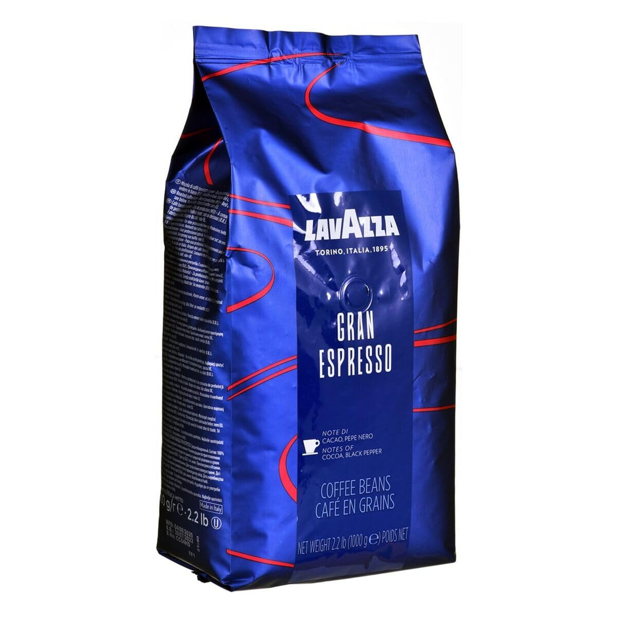 3 x Lavazza Grand Espressokaffe, hela bönor, 1000g