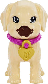 Adoption Barbie Puppy - Docka och 2 valpar, med adoptionscertifikat, färgbyteseffekt, bur och tillbehör, för barn från 3 år och uppåt, 86 HKD