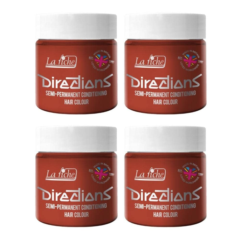 Instruktioner semi-permanent hårfärg 100 ml box 4-pack (Pillarbox Red) Naty Shop Flame hårfärgning 100 ml (pack om 4)