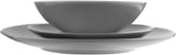 Amazon Basics 18-delade Smoky Grey 6-Serve Stoneware Dinerware Set