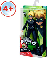 BANDAI - Miraculous Ladybug - 26 cm skyltdocka - Motan Noir - Officiellt licensierad Miraculous - Motan Noir Leddocka - Leksak för åldrarna 4 och uppåt - P50002