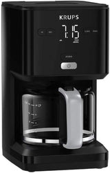 Krups Smart'n Light kaffemaskin med timer, för 1,25 liter filterkaffe, varmhållningsfunktion, automatisk avstängning, svart, KM600810