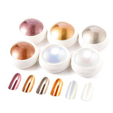 BISHENGYF Rose Gold Chrome Nail PowderNeue Upgrade Grosse Kapazitä Chrom PulverSuper-Spiegeleffekt Metall Mirror Chrome Powder – Neon Glassy Pearl Effect Glitter Nagelkunst Pulver Für DIY Salon