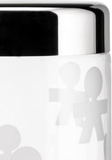 Alessi AKK37 GIROTONDO Köksburk i glas med tryck och förseglat lock i rostfritt stål, L 21,6 cm, H 10,5 cm Matförvaringslådor Naty Shop