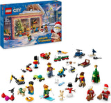 LEGO City adventskalender 2024, adventspresent till barn från 5 år, 24 överraskningar, minifigurer i juloveraller, jultomten och frun jultomten, julklapp 60436 Byggset Besuche den LEGO-Store Singel