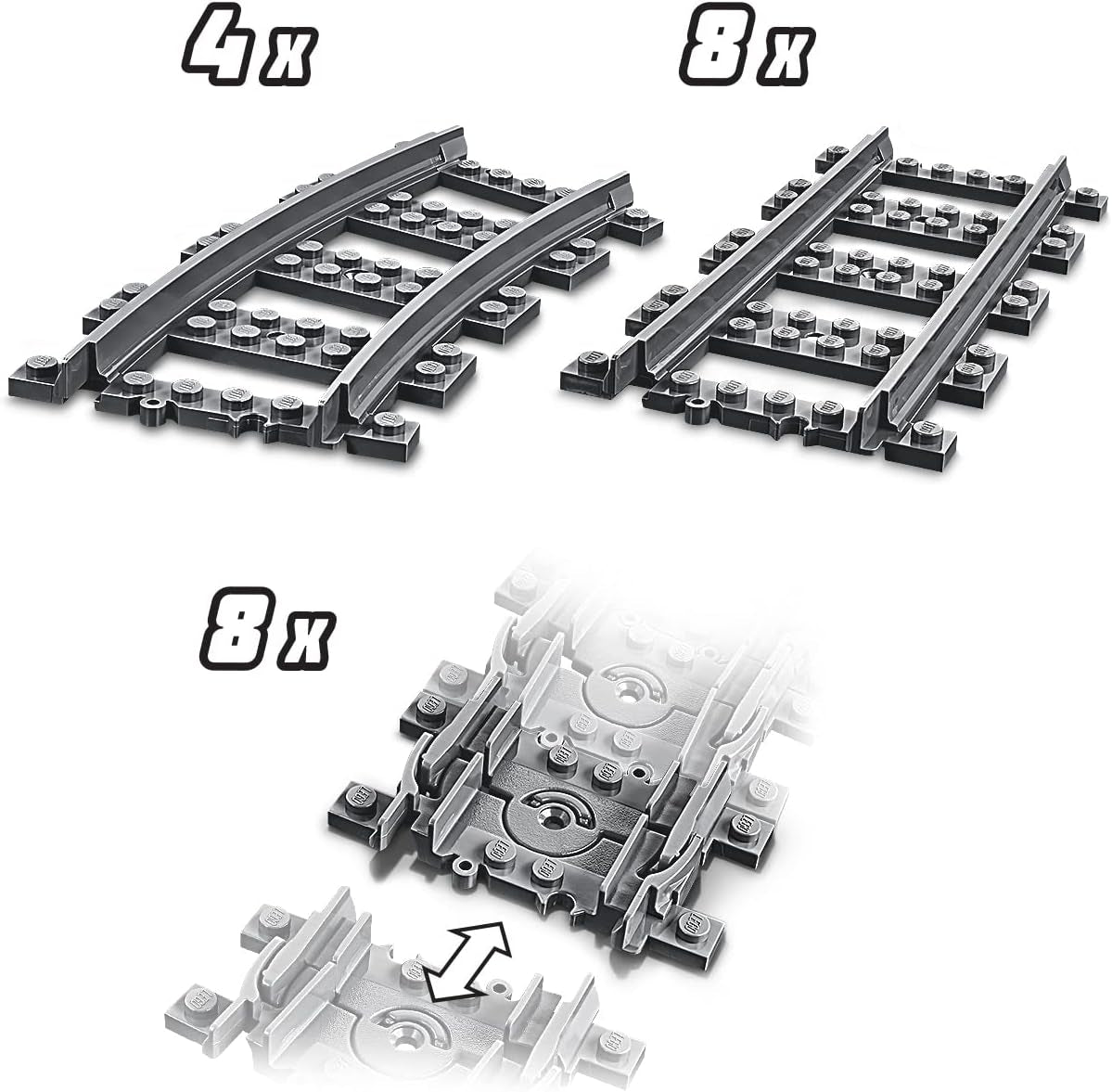 LEGO 60205 Stadsbanor 20 delar expansionsset för barn Pojkar och flickor Leksaksset Byggset Besuche den LEGO-Store