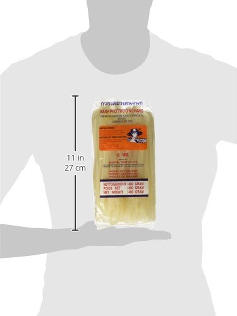 Risnudlar - thailändska, 10 mm breda risnudlar, gjorda av rismjöl - 17 x 400 g