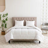 Good Nite Enkelsängsängset, 15 Tog, Vintervärme, Enkelsäng, Mjuk polyester, Hålfiber, Vita lakan med hörnlister, Maskintvättbar (Vit, 15 Tog, 130 X 150 cm) Naty Shop Quilts & Quilts