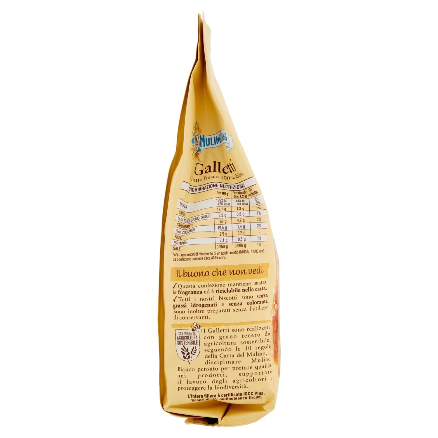 White Mill Frolini Galletti kex med färsk mjölk, 100% italiensk, 350 g