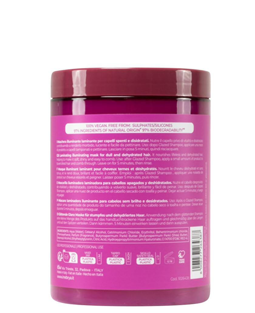 Shecare Glazed Brightening Mask för tråkigt och uttorkat hår Naty Shop Hair Mask