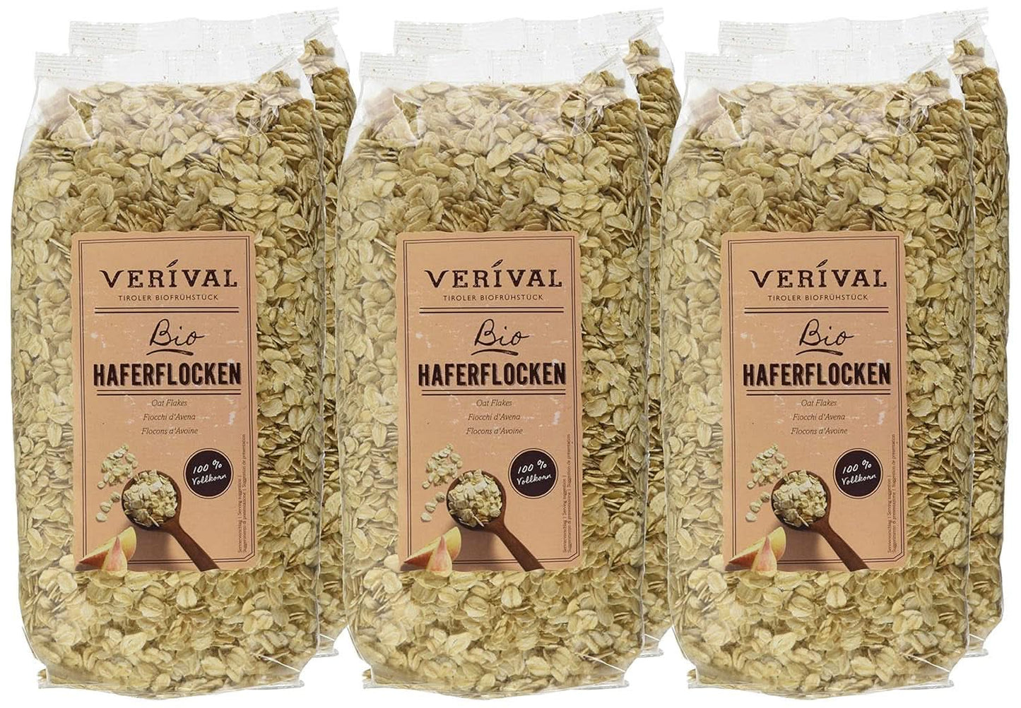 Verival Oatmeal - Ekologisk, förpackning med 6 x 500 gram Cereale Naty Shop