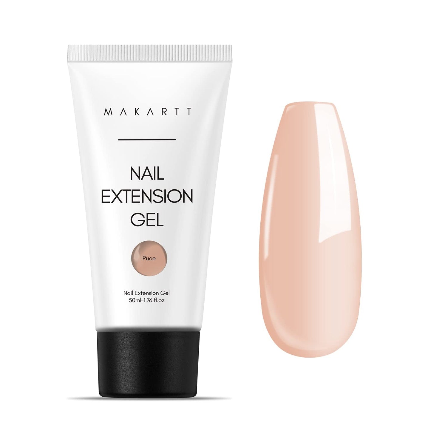 Makartt Poly Nail Extension Gel - 50 ML Extension Builder Akryl Poly Nägel Aufbaugel Extender Gel Für Gelnägel Für Nagelverlängerung, Nagelstärkung, Nail Art Dekoration(Transparent)