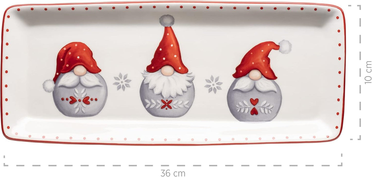 MÄSER 931974 Serie Aurela Weihnachtsteller 3er Set, 3 Weihnachtsgeschirr Teller as Plätzchenteller, Stollenplatte, Gebäckteller, Keksteller, Weihnachtsservice Geschirrset Weihnachten, Steingut