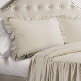 Lush Decor Volanger Kjol Sängkläder Set 3 delar Lyx Farmhouse Sängkläder Set Elegant charmig volanger detalj Tidlös stil och klassisk design Mjuk och lätt King Size Lush Decor sängar och täcken