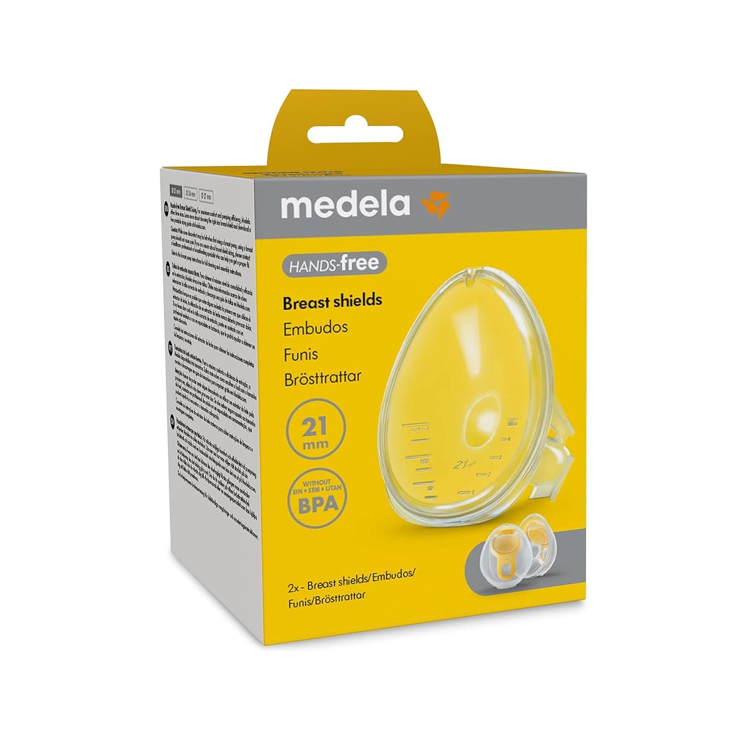 Medela Hands-Free bröstskydd, bröstpumpstillbehör Mat och amningstillbehör Bebe Naty Shop 21 Mm
