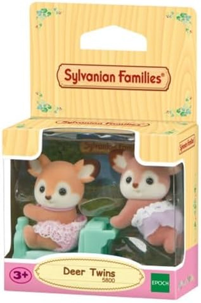 Sylvanian Families 5800 Deer Twins, Animal Figure Playset, Forest Animal Figures, Leksak för åldrarna 3 och uppåt