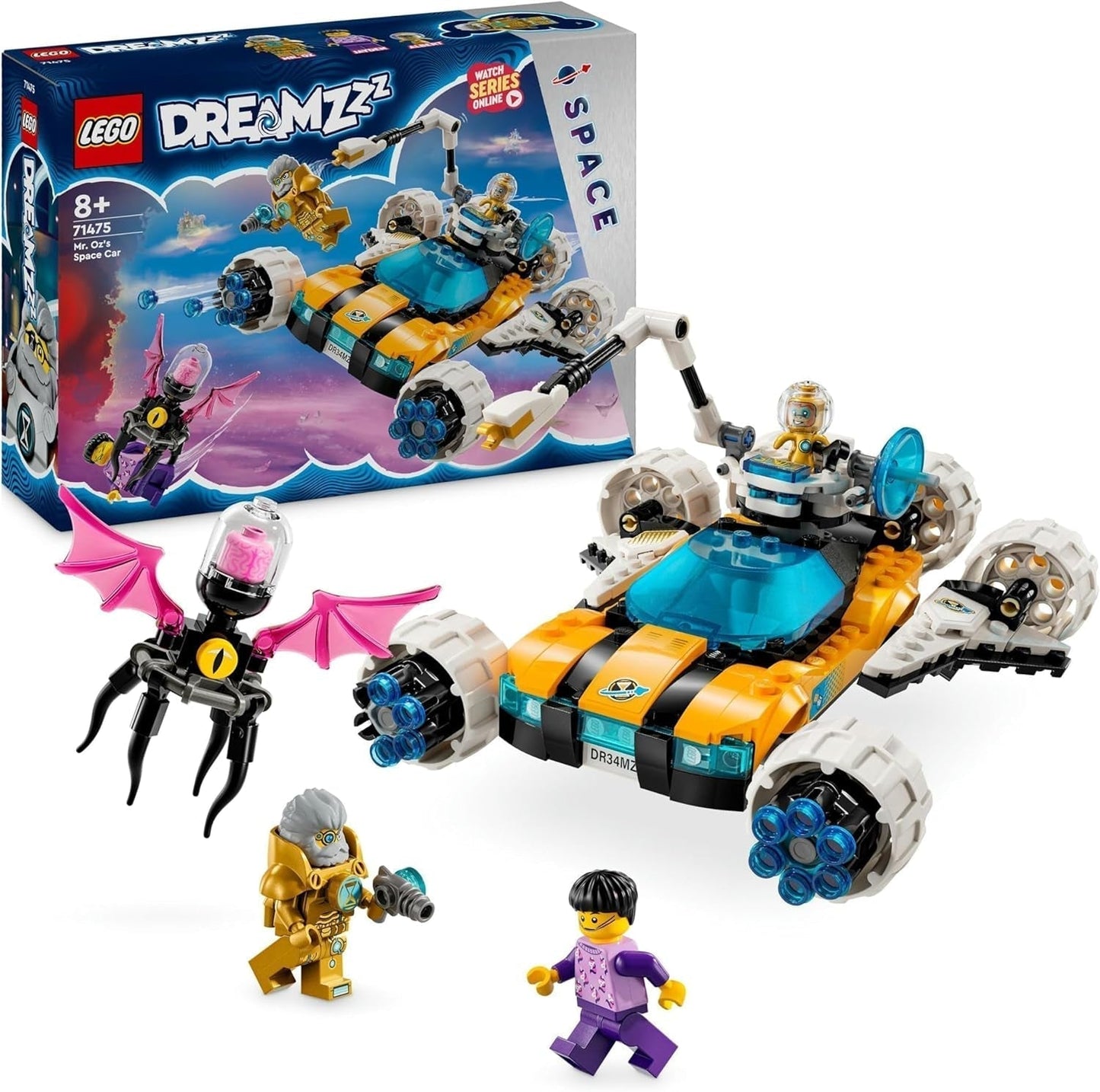 LEGO Dreamzzz 2-i-1 Mr Oz's rymdbuggy-leksaksbil eller rymdfärja-set innehåller Mr Oz, Albert och Jayden minifigurer, rymdpresent för barn 8+ 71475 Byggset Besuche den LEGO-Store Single