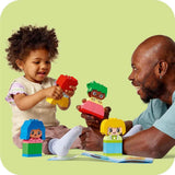 LEGO DUPLO Big Feelings, byggstaplingsspel med 23 färgglada klossar och 4 figurer, motorisk leksak för att främja den sociala och känslomässiga utvecklingen hos små barn från 18 månader 10415 Byggset Beuche den LEGO-Store