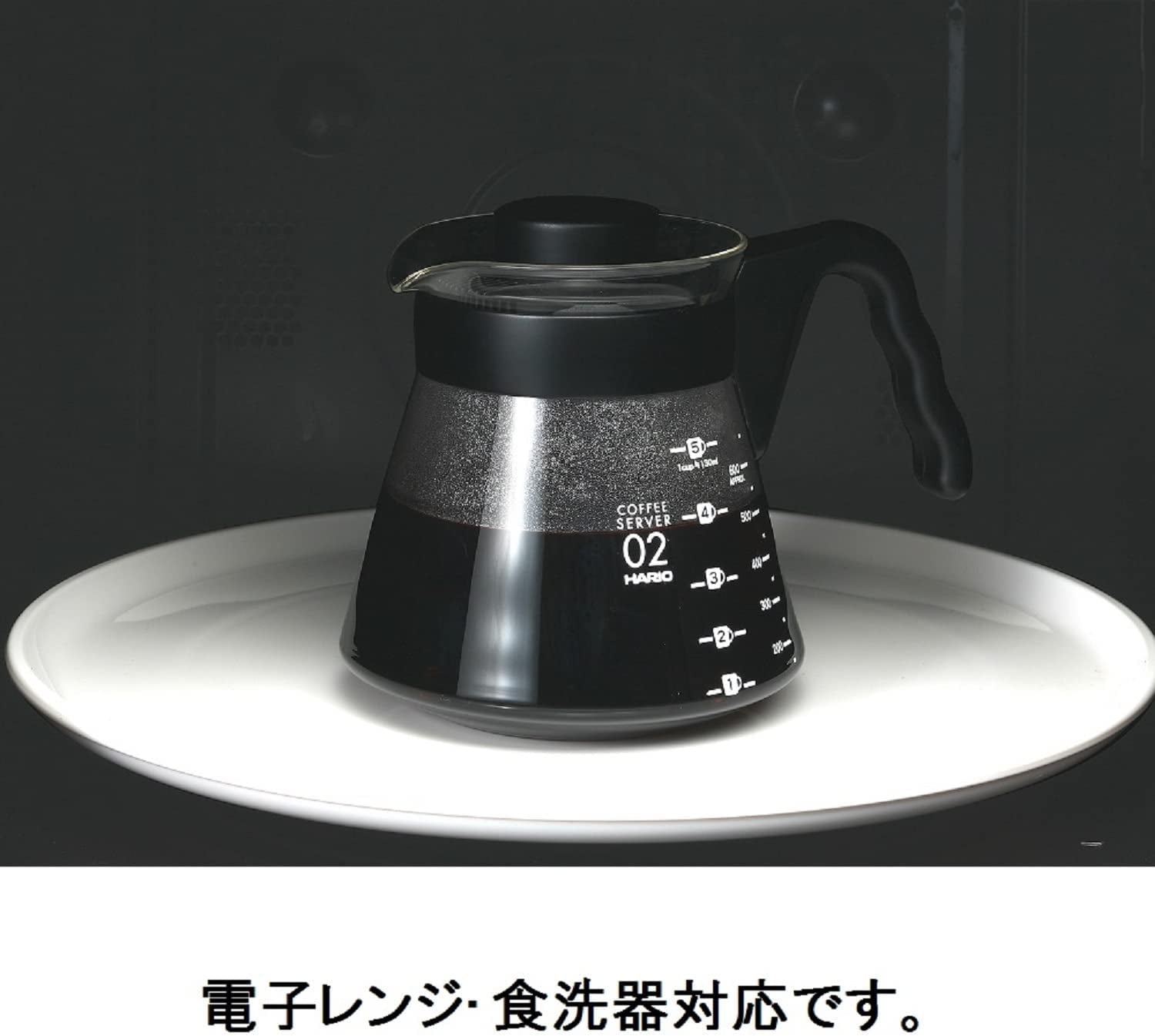 4977642019126 Karaff för servering av kaffe V60 700 ml VCS-02B, glas, färglös, 17,3 x 14,1 x 13 cm
