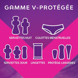 Ultra Goodnight sanitetsbindor med vingar - Flux Very Abondants - 10 våtservetter i individuella påsar