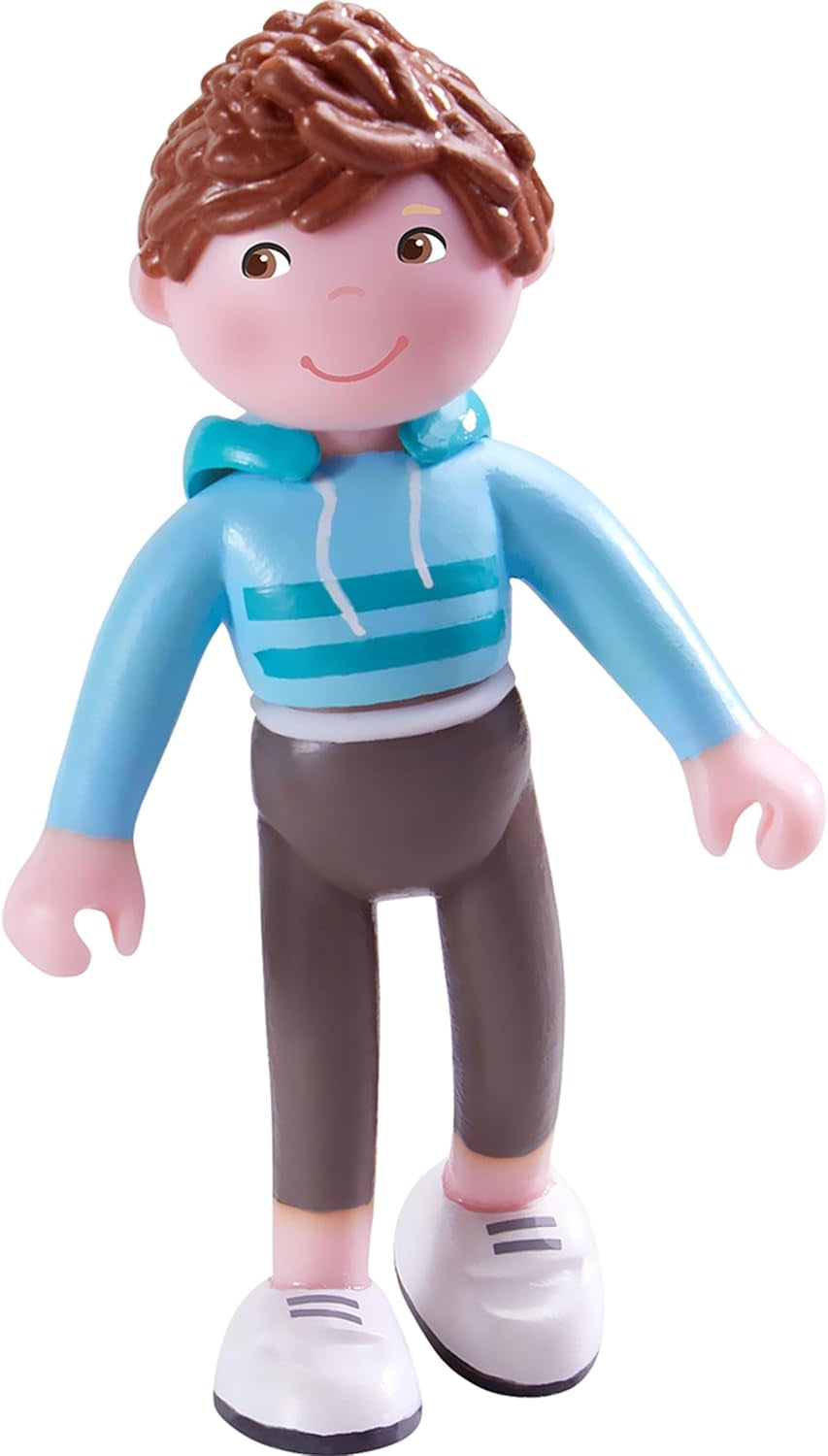 HABA 306170 - Little Friends Emil, Smidiga dockor och djur från 3 år, färgglada