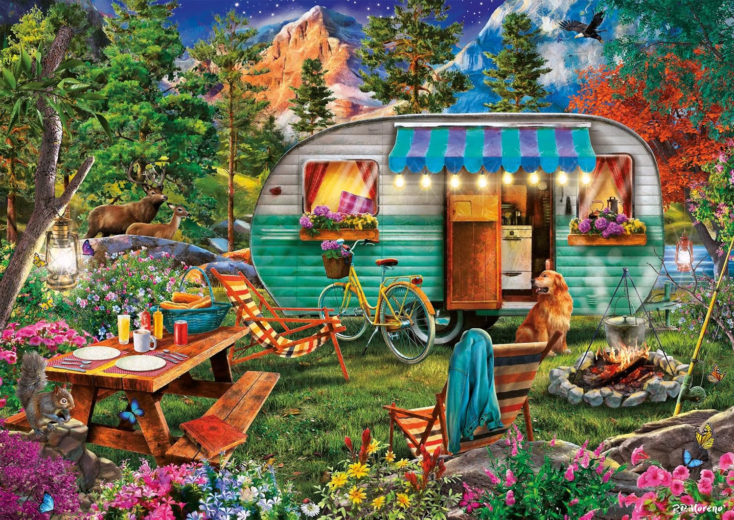 Schmidt Spiele 57379 Camper Romance, pussel 500 bitar Puzzle Naty Shop