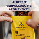 Martermühle Strong Espresso Cream 500g | Arabica/Robusta | Smaker: Mörk kakao, hasselnöt | Lättrostade hela espressobönor, låg syra