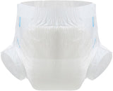 CutiePlusU vuxenblöjor, 10-pack inkontinenstrosor för engångsbruk med öglor för kvinnor och män, maximal absorptionsförmåga över natten - vit (medelstor 71-96 cm)