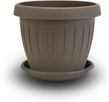 Liten kruka med tallrik - 17 cm kruka med tallrik | Praktisk och lätt design | Perfekt för växter, sticklingar eller tidiga skott 17 cm