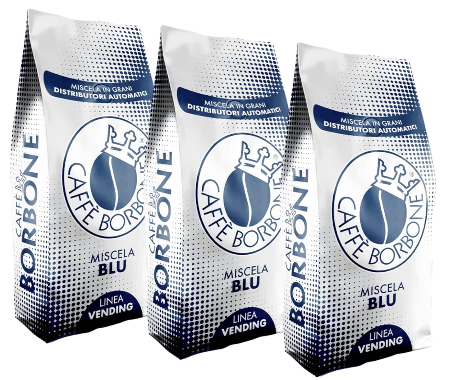Caffé Borbone Venedig Blu 3 x 1000g från Italien | Bourbon kaffe | Fullkorn | 60% Arabica, 40% Robusta | + Jassas konditorivaror
