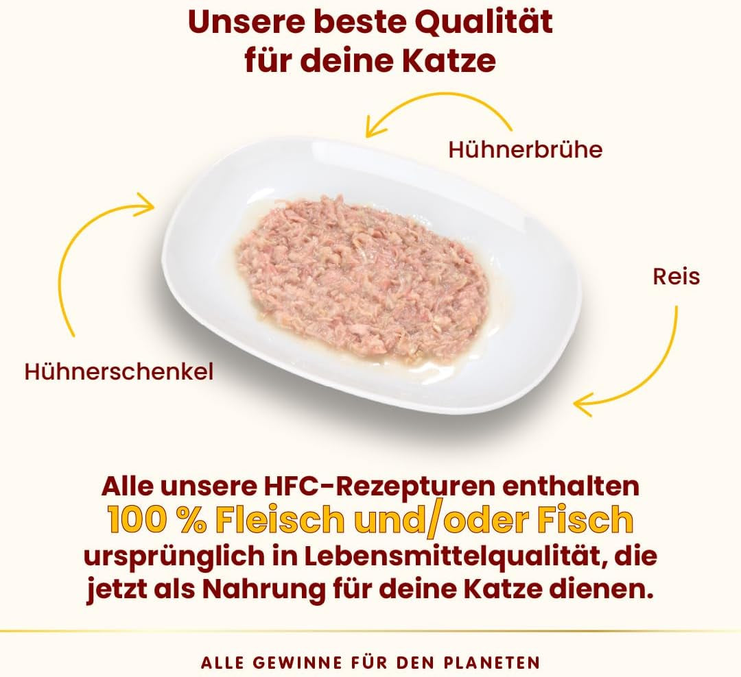 Almo Nature HFC Naturligt våtfoder för katter - Diverse recept med kyckling - 6 x 70g