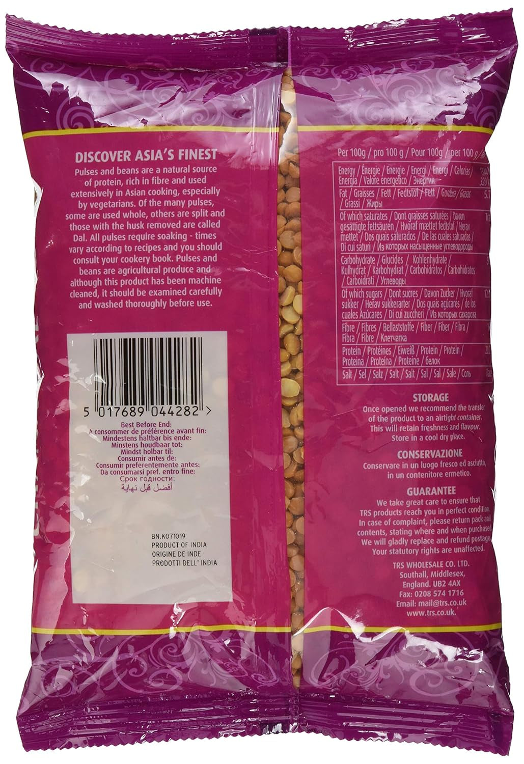 TRS - Kikärter (Chana Dal) - (1 x 1 kg)
