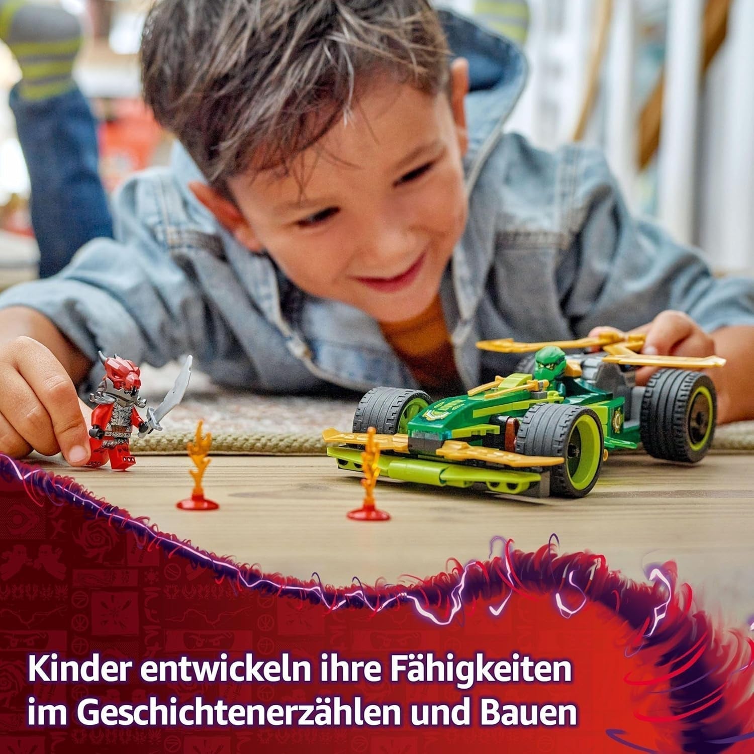 LEGO NINJAGO Lloyd's Action Speedster - Leksaksbyggarbil med 2 minifigurer för rollspel, byggande leksaksbil för barn - present till pojkar och flickor från 7 år 71828 Byggset Besuche den LEGO-Store