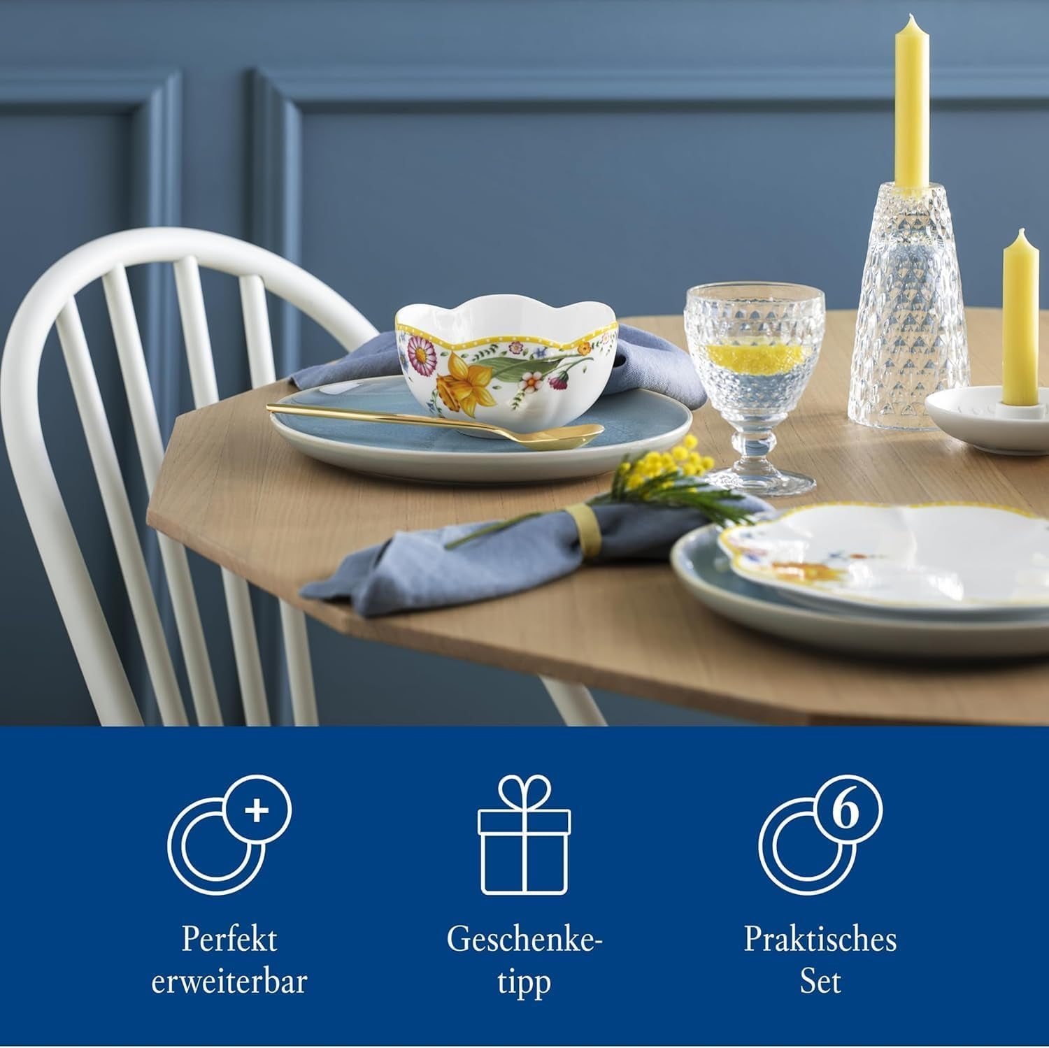Villeroy & Boch - Spring Awakening-frukostset för 2, 6 delar, påskservis, frukost, påsk, kaffeservering, vårservis, porslin