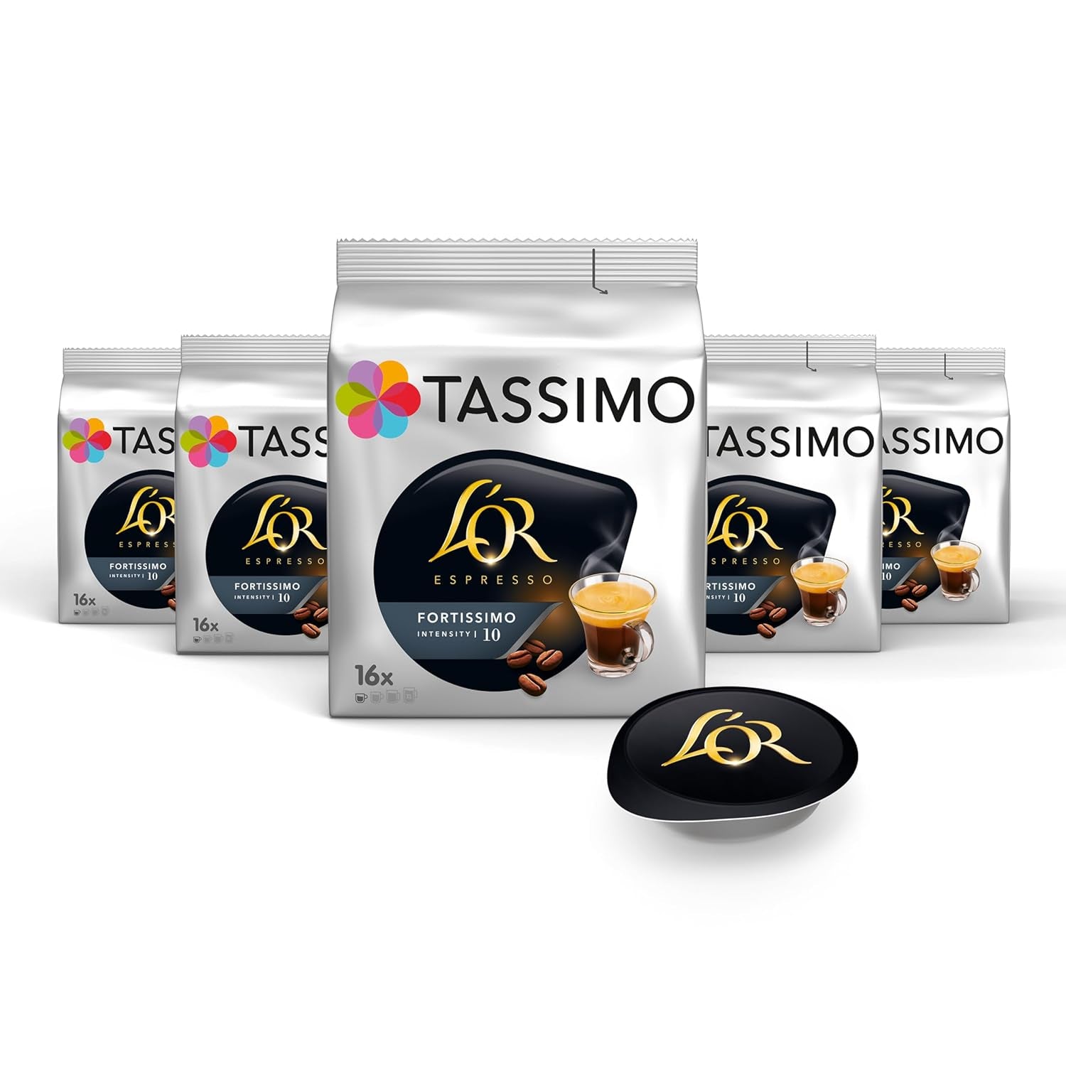 Tassimo Kapseln L'OR Espresso Fortissimo, 5 x 16 dynor, 80 Kaffeekapseln