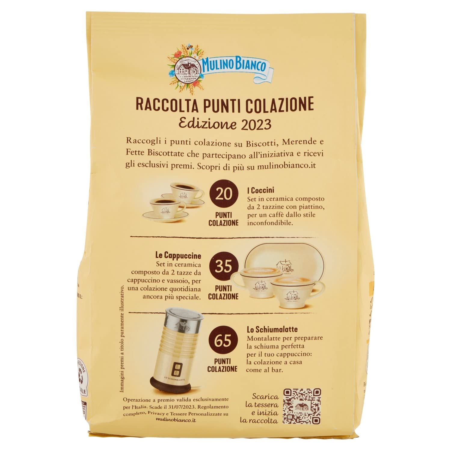 White Mill Frolini Galletti kex med färsk mjölk, 100% italiensk, 350 g