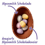 Milkshake Me Egg – chokladägg fyllt med minifärgade ägg från alpin mjölkchoklad – 97g