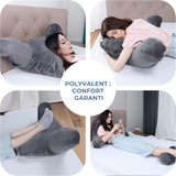 INFANZIA ergonomisk läskudde med armstöd, memory foam ryggstöd, grå, M