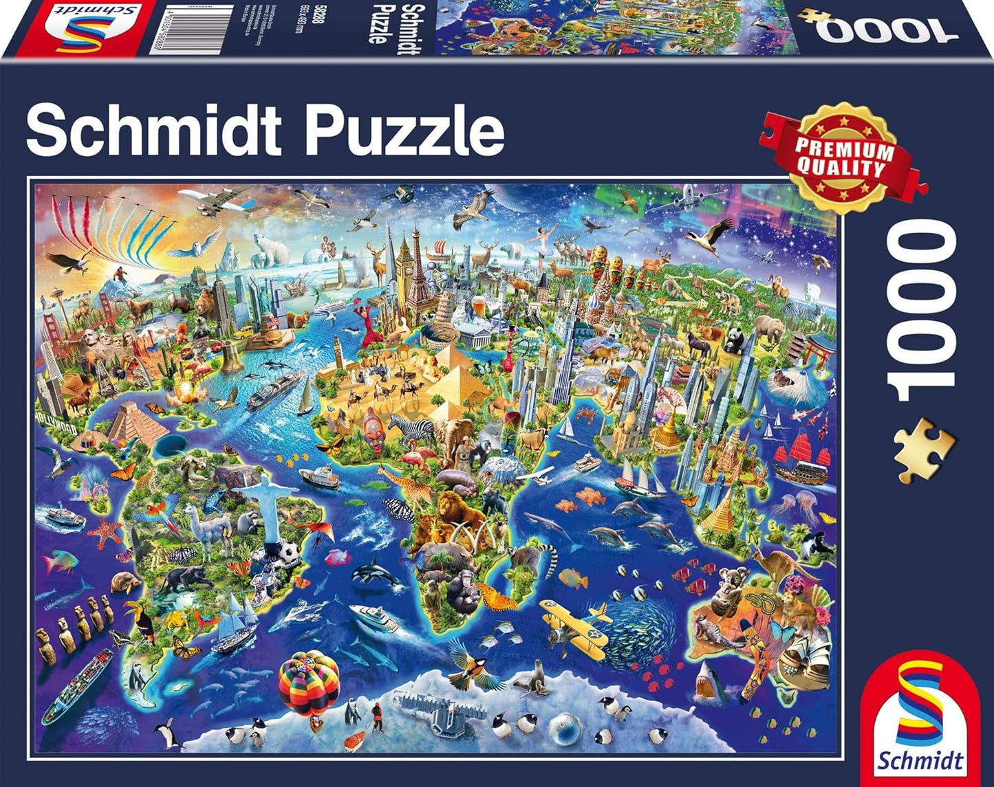 Schmidt Spiele 58288, Upptäck världen, pussel 1000 bitar Pussel Naty Shop Standardtitel