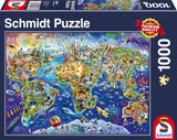 Schmidt Spiele 58288, Upptäck världen, pussel 1000 bitar Pussel Naty Shop Standardtitel