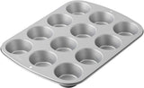Wilton 03-3118 Cupcake- /Muffins Bakform, Recept Höger, Antihaft, 12 Vertiefungen, Grau Formar och bakplåtar Naty Shop