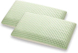 Ortopedisk nackstödskudde - Ekologisk Aloe - Aloe Vera Viskoelastisk kudde 14 cm Höjd 100 % bomullsöverdrag Visco-kudde - Memory Foam Kudde - Tillverkad i Italien Naty Shop Standardkuddar 2 stycken (1 förpackning)