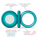 Suavinex Baby silikonbitring + 4 månader Cool Mjuk och Lätt Butterfly Blue Teether