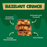 Caramel Hasselnöt Chokladkakor framöver | 12 chokladkakor x 35 g utan tillsatt socker | 1,9 g socker per bar | Knasig hasselnöt och kolasmak | Lågkolhydratsgodis | Ingen palmolja