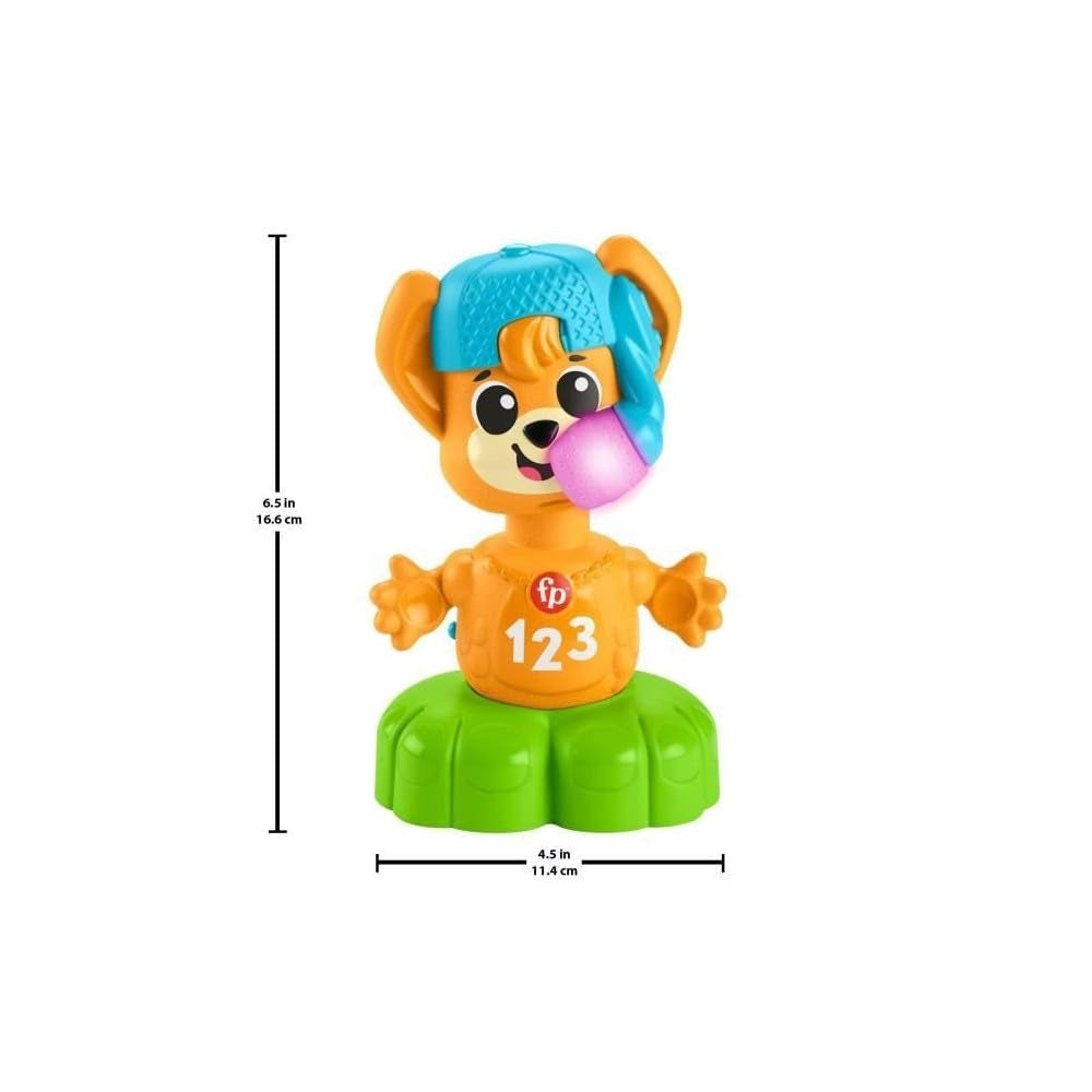 Fisher-Price Sync Squad rävbänkleksak, leksak för spädbarn och småbarn med musik och interaktiva lampor, från 9 månader, fransk version, HYK94 Jucarii Bebe Naty Shop