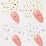 120 st Guld-Silver Star Nail Charms Star Y2K Nails Metal Star Nail Charms Blandade storlekar Nagelskruvar Star Nail Design Nail Art 3D Star Charms Nageldekoration Nagelberlocker Nageltillbehör