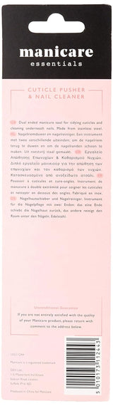 Nagelbandsskjutare och nagelrengöringsmedel, professionellt manikyr/pedikyrverktyg, rostfritt stål med dubbelt huvud, perfekt för övervuxna nagelband, rengör under/runt nageln, tar bort nagellack